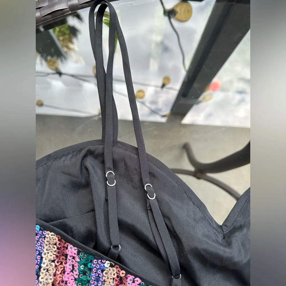 Lovers + Friends Sequin Double Spaghetti Strap Mini Dress Multicolor Size Large - Image 15