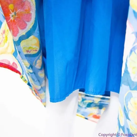 Hutch Anthropologie summer fruit shark bit hem‎ kimono sleeve dress, 0X - Image 14