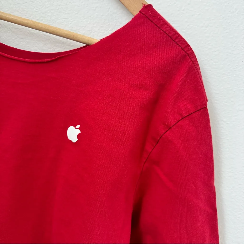Apple Off the Shoulder Cropped Top Red Size L - Image 2