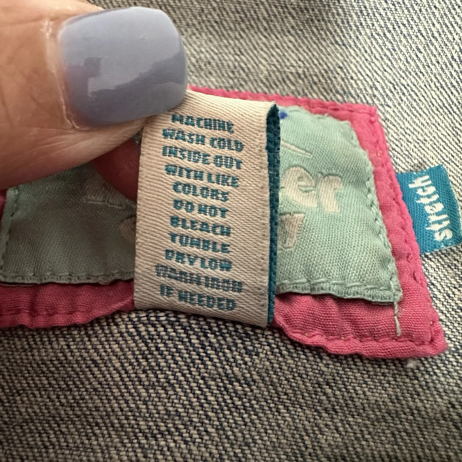 VTG Y2K Hollister Stretch Denim Jacket Junior L Fitted Button-Up Jean Coat - Image 8