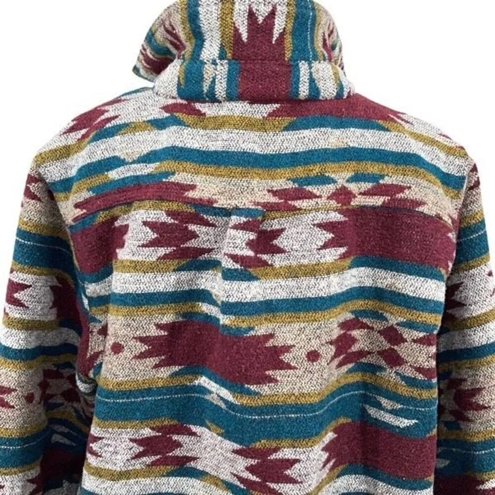 Stoic Aztec Western Print Shirt Jacket‎ Shacket Women's Size XLarge Brown - Image 6