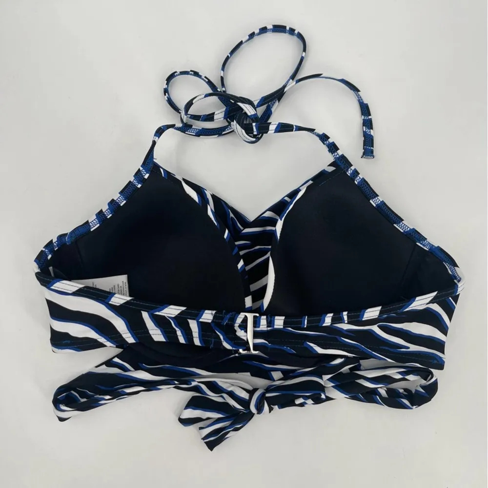 NEW CARMEN MARC VALVO Bikini Top Small Swim Sense Animal Zebra Underwire Wrap - Image 3