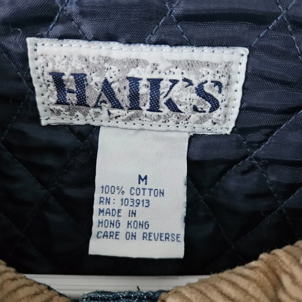 Haiks Jacket Womens M Barn Coat Quilted Denim Bear Teddy Lover Graphic Vintage Blue Size M - Image 4
