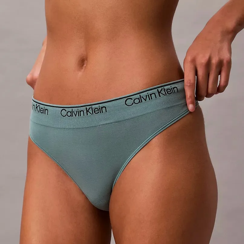 NWT Calvin Klein Modern Seamless Bralette and Thong Set in Slate Turquoise, XS - Image 7