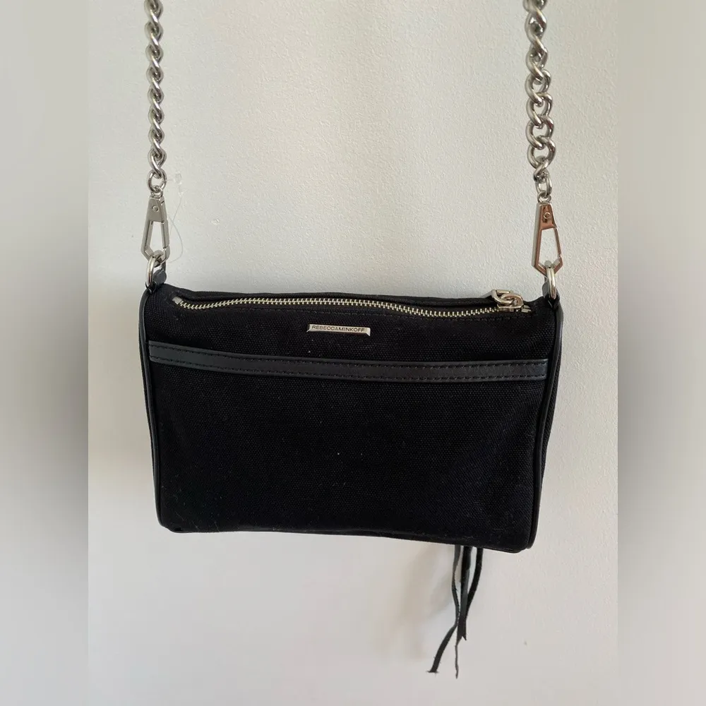 Rebecca Minkoff Black & Silver Sequin Mini Mac Crossbody Bag New - Image 12
