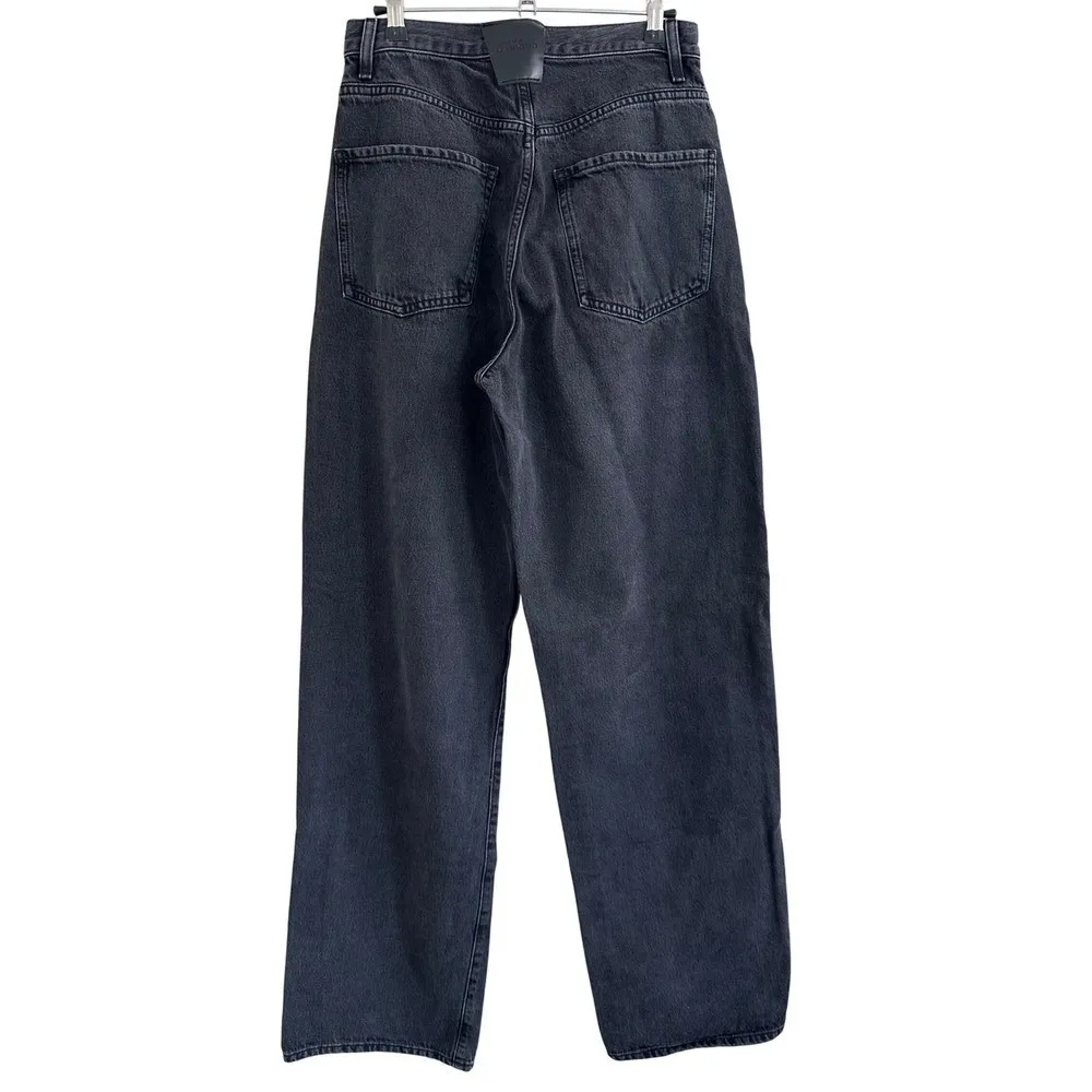 7 For All‎ Mankind Jennifer Baggy 90's Jean 26 Night Iris Beaded Flower Wide Leg - Image 2