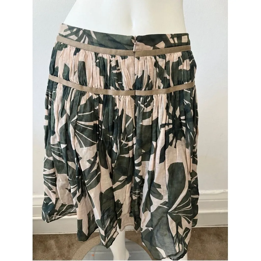 Tse Say garden leafy A line skirt 4 nature breezy crunchy granola office casual - Image 2