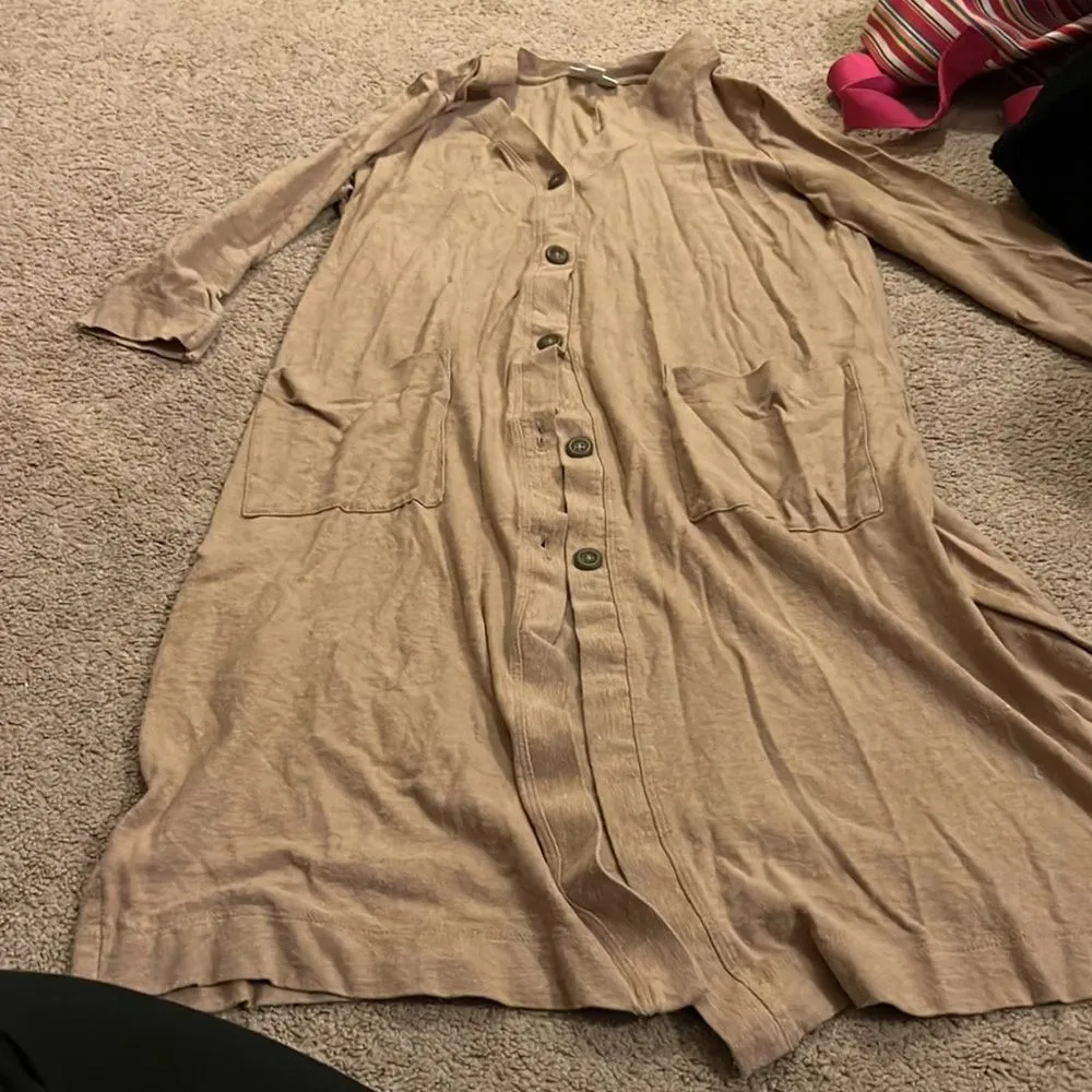 J Jill button down long tan cardigan xs Tan - Image 2