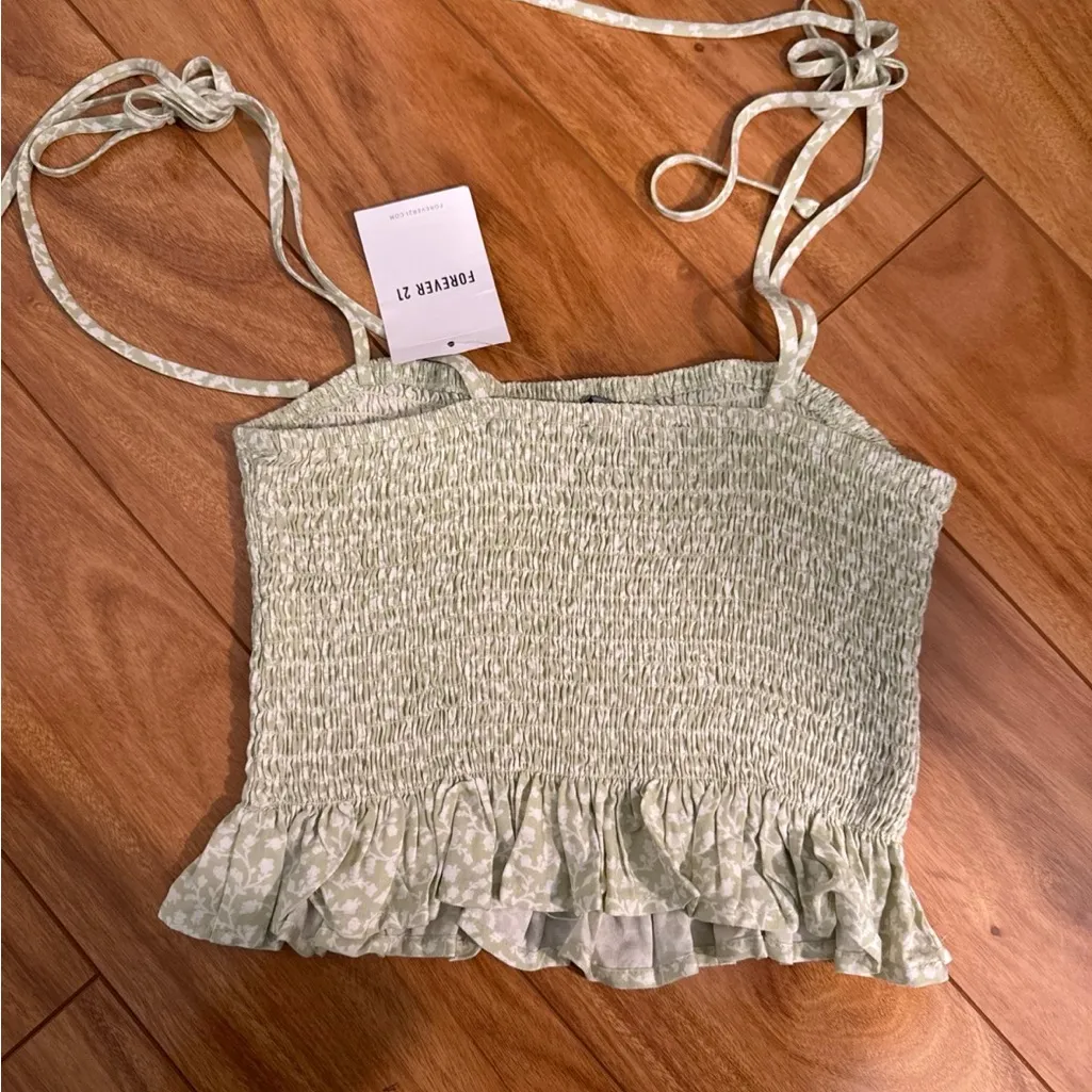 Forever 21 Light Green Smocked Camisole - Image 2
