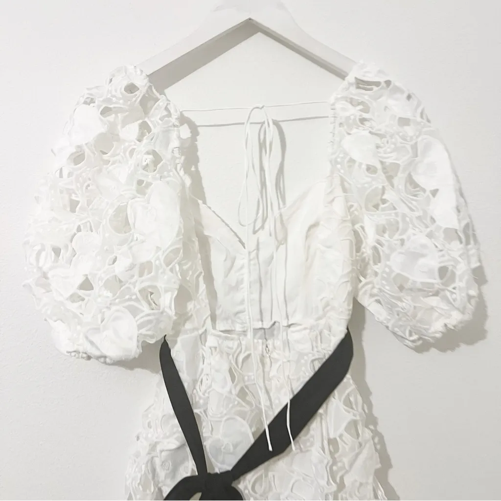 NWT NEW For Love & Lemons Free People Marlene Midi Dress White Lace Size Small S - Image 8