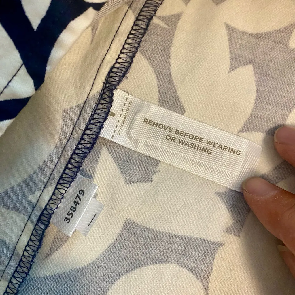 LOFT Blue/White Sleeveless Floral Dress - Image 7