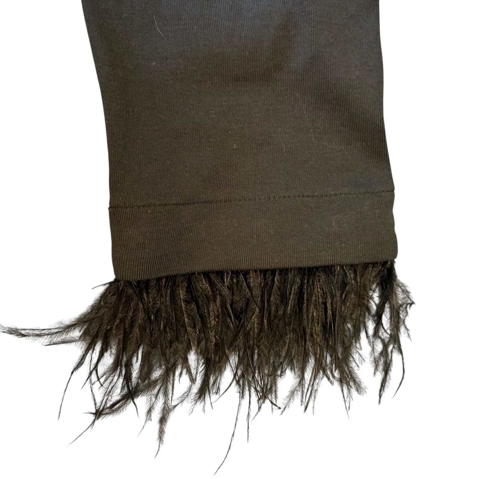 J.Crew Womens Black Long Sleeve Top Feather Cuff Party Elegant ‎ M Size M - Image 3