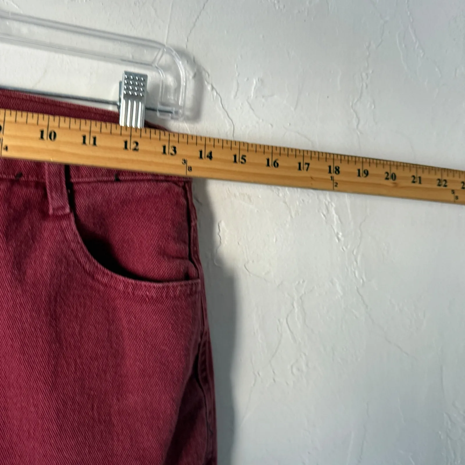 Vintage Roper 80s Burgundy Red Denim Jeans High Waisted Straight Western 26 Tall - Image 5