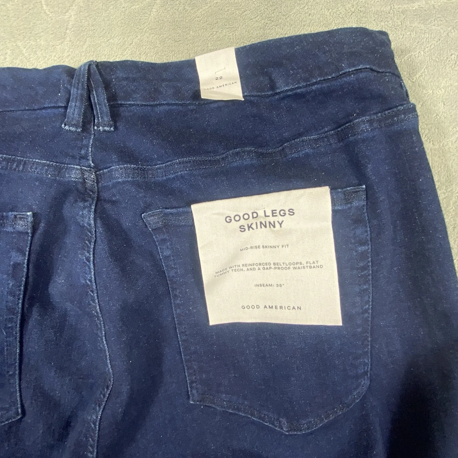 Good American Good Legs‎ Skinny Jeans 22 Plus Dark Blue Mid Rise Slimming New - Image 4