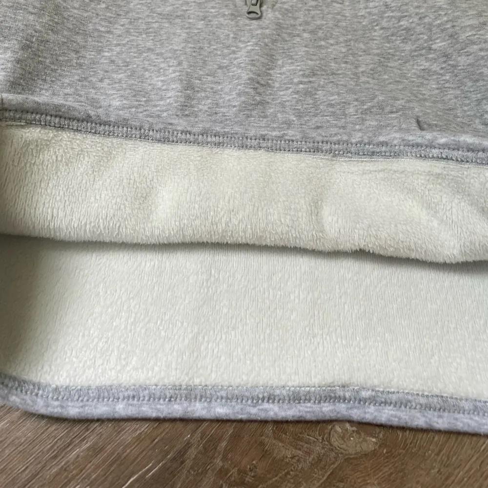 Senita Athletics Hailey Crop Quarter Zip Pullover Grey Fleece Lined ~ Size Small - Image 10