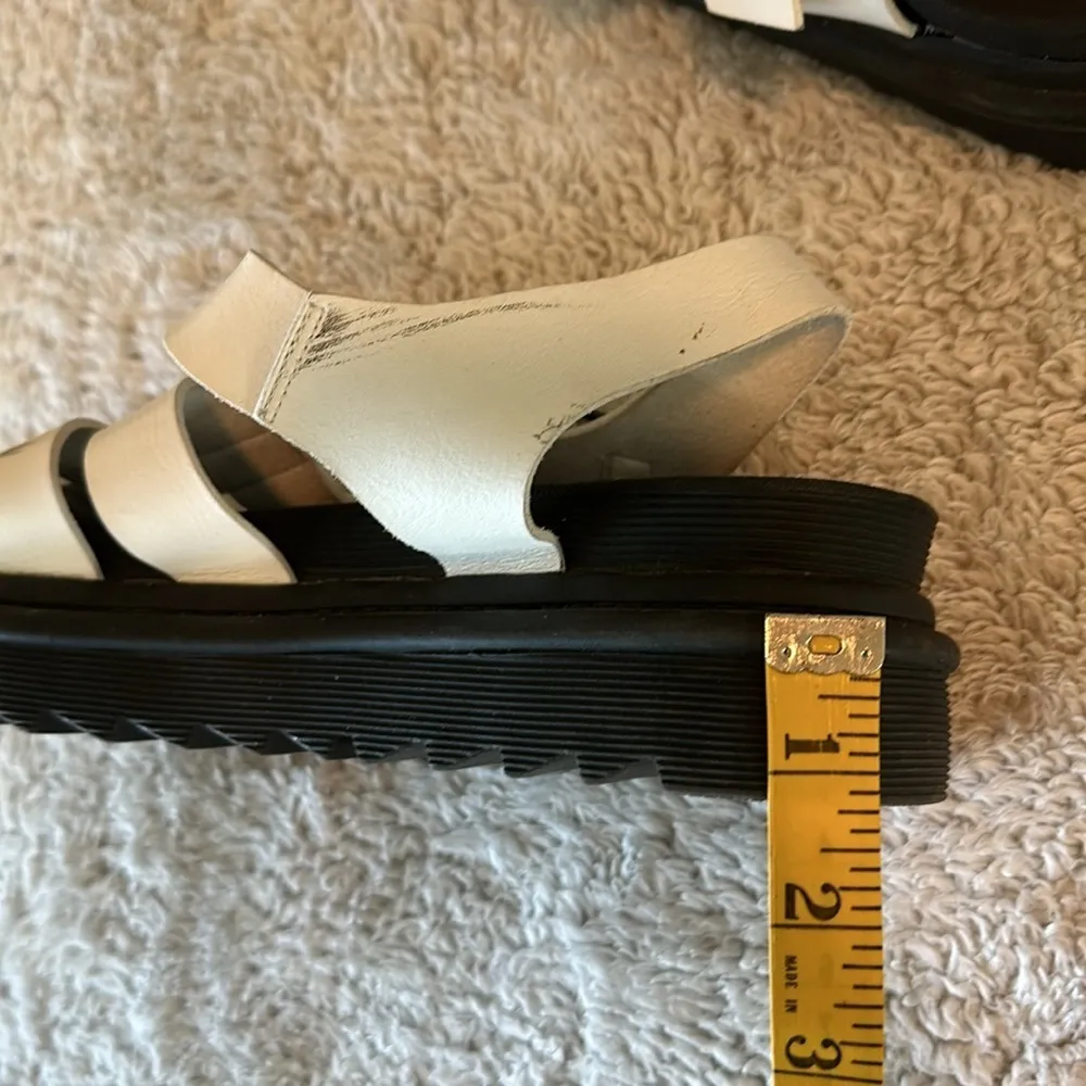 Y2K Report Women's 9.5 Chunky Platform Strappy Sandals White Black Iconic Trendy - Image 10