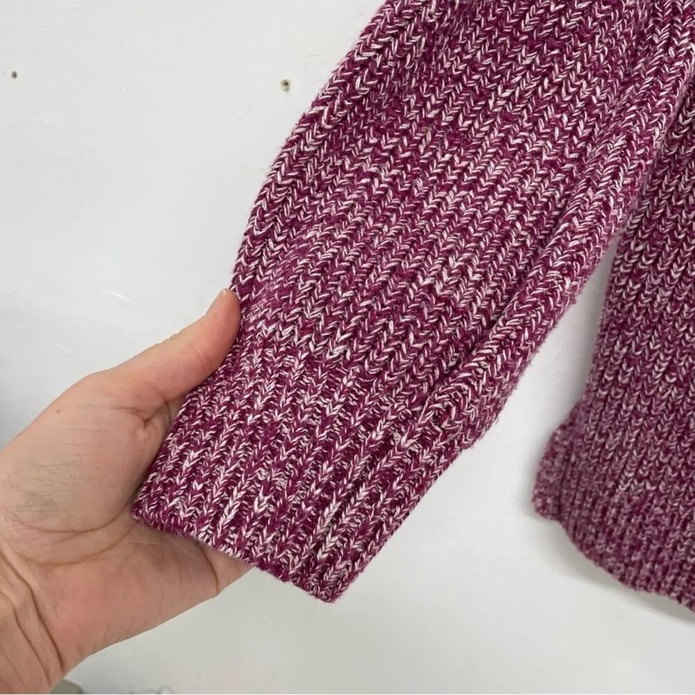 Cupcakes and Cashmere Purple Marled Mock Neck Sweater Womens S Chunky Knit Warm - Image 2