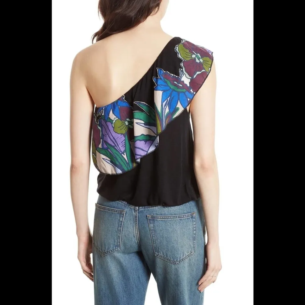 Free People Annka Ruffle One-Shoulder Floral Top - Image 6