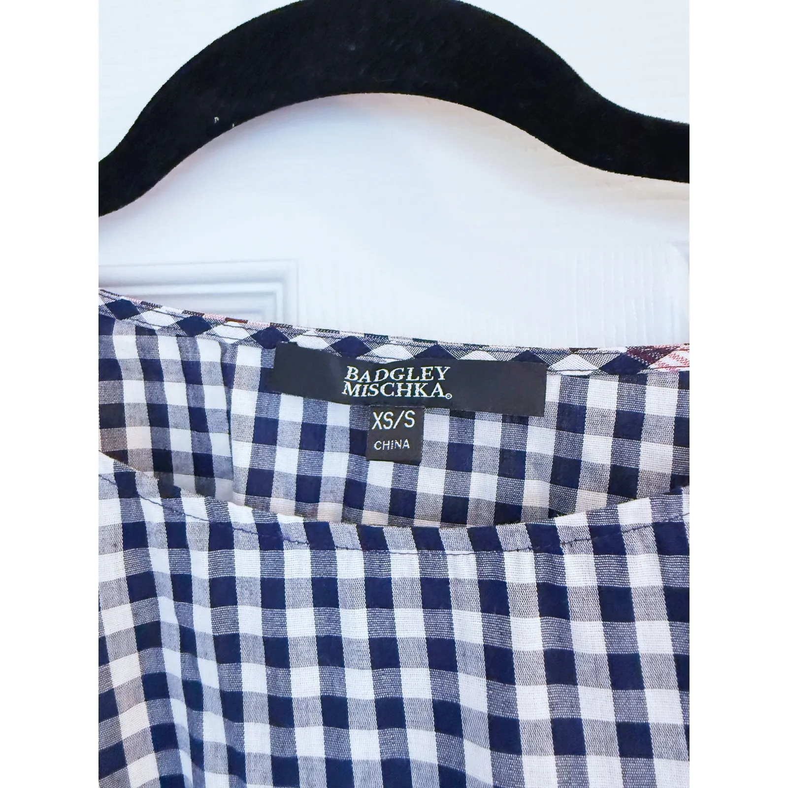 NWT Badgley Mischka Preppy Gingham Plaid Oversized Tunic XS/S Scandi Lagenlook - Image 5