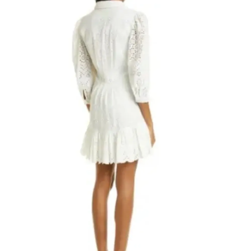 VERONICA BEARD Kylan Eyelet Cotton Shirtdress in White,0, $499 - Image 6