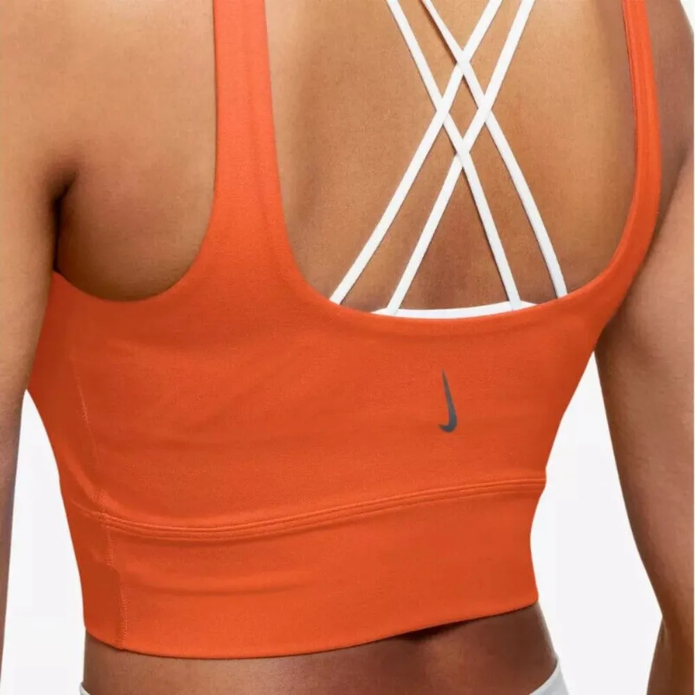 NWT Nike Yoga Luxe Cropped Tank CV0576-817 Size XSmall Orange Sports - Image 3