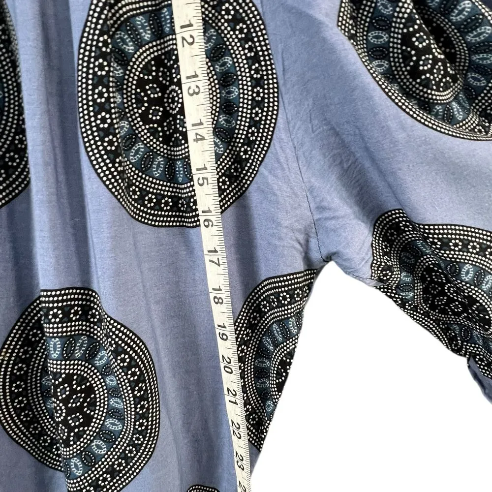 Harem Pants Womens S Blue Black Mandala Aladdin Yoga Lounge Boho Hippie Festival - Image 7