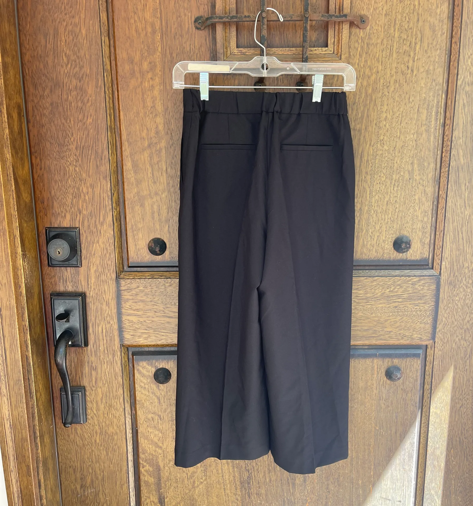 High-Rise Wide-Leg Black  Cropped Pant Size 25 - Image 2