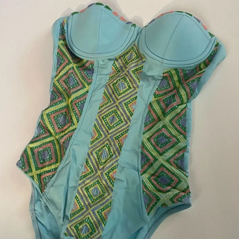 Beach Riot‎ Embroidered One Piece Bathing Suit - Image 7
