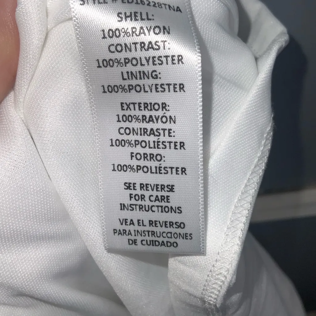 Altar'd State White Long Bell Sleeve Lace Lined V-Neck Boho Dress Medium - Image 12