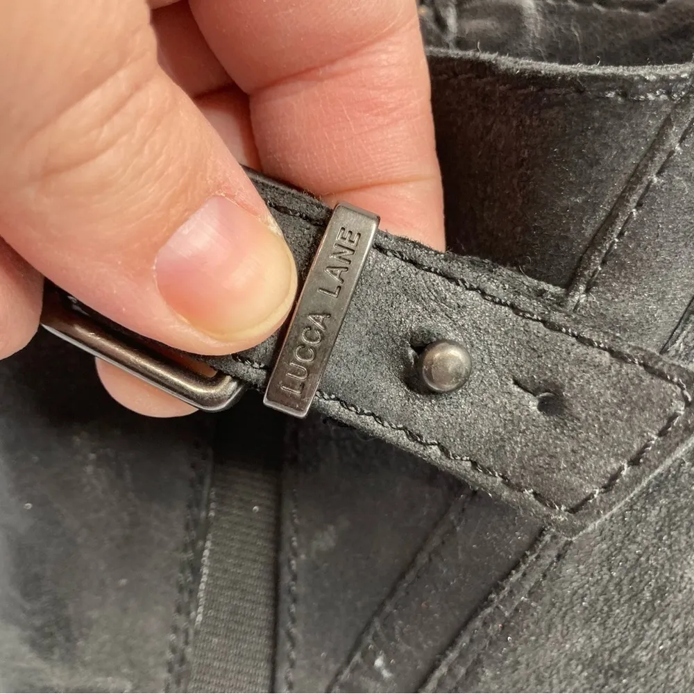 LUCCA Lane black leather boots size‎ 9 - Image 3