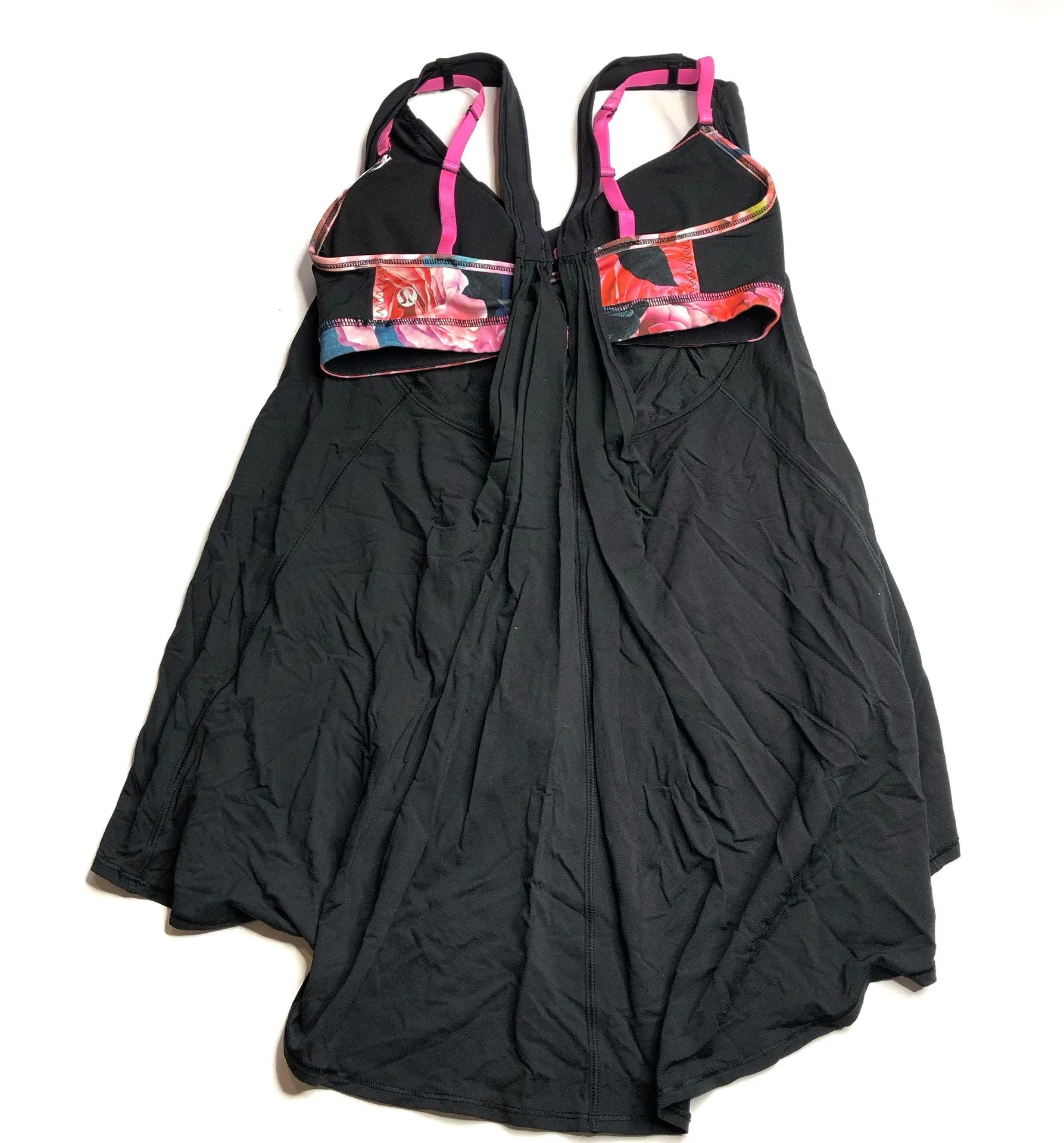 Lululemon Breathe and Flow Tank Black Secret Garden - Image 2