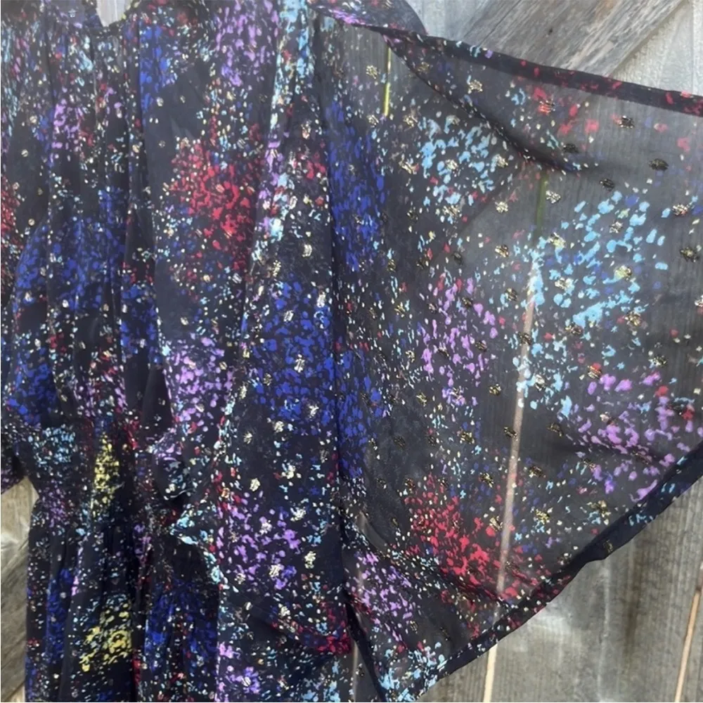 EUC Free People Anna Open Back Dress Black Floral Size Medium - Image 7