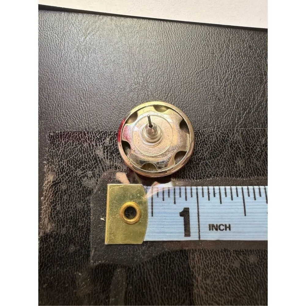 90s Vintage Womens Chunky Orange Cloudy Round Stud Earrings Dreamy Artsy Vibrant - Image 4