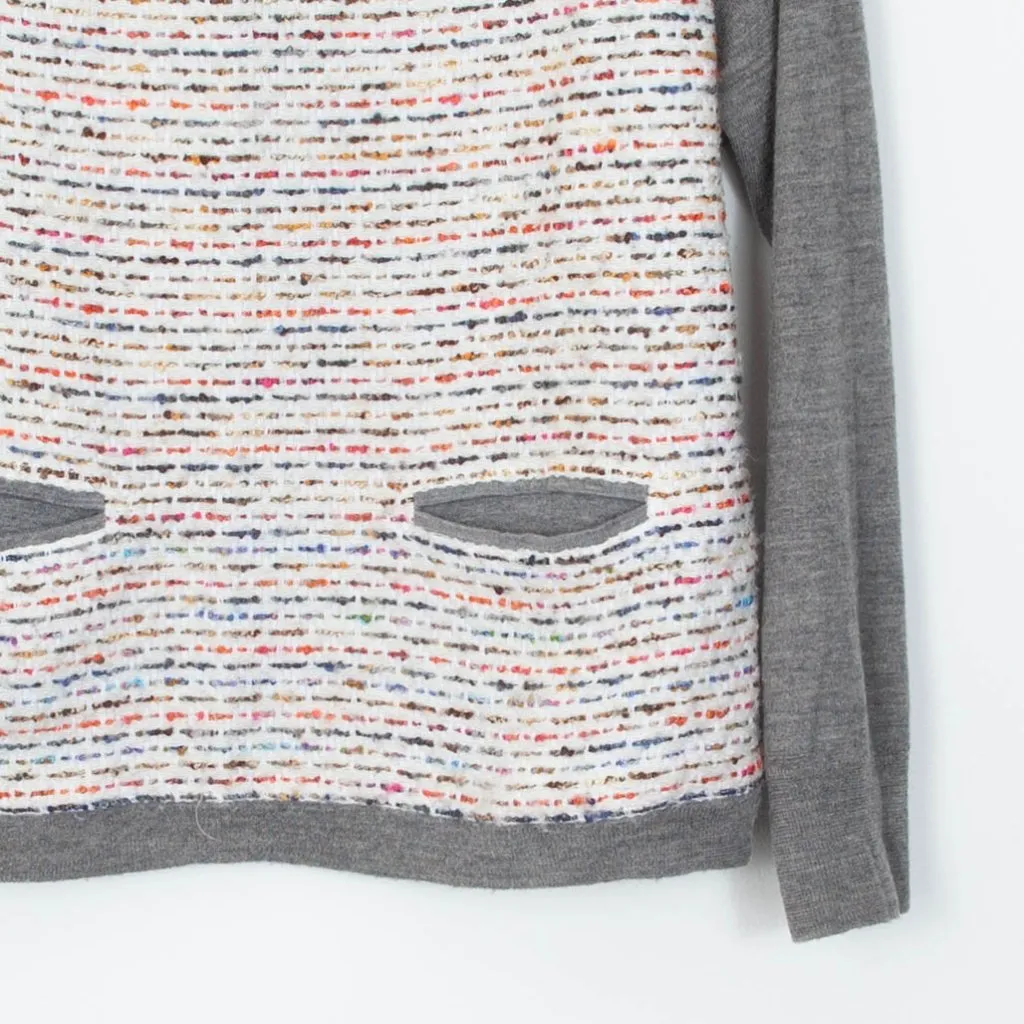 J. Crew Womens Tweed‎ Wool Blend Pullover Crewneck Sweater Size Medium Preppy - Image 3