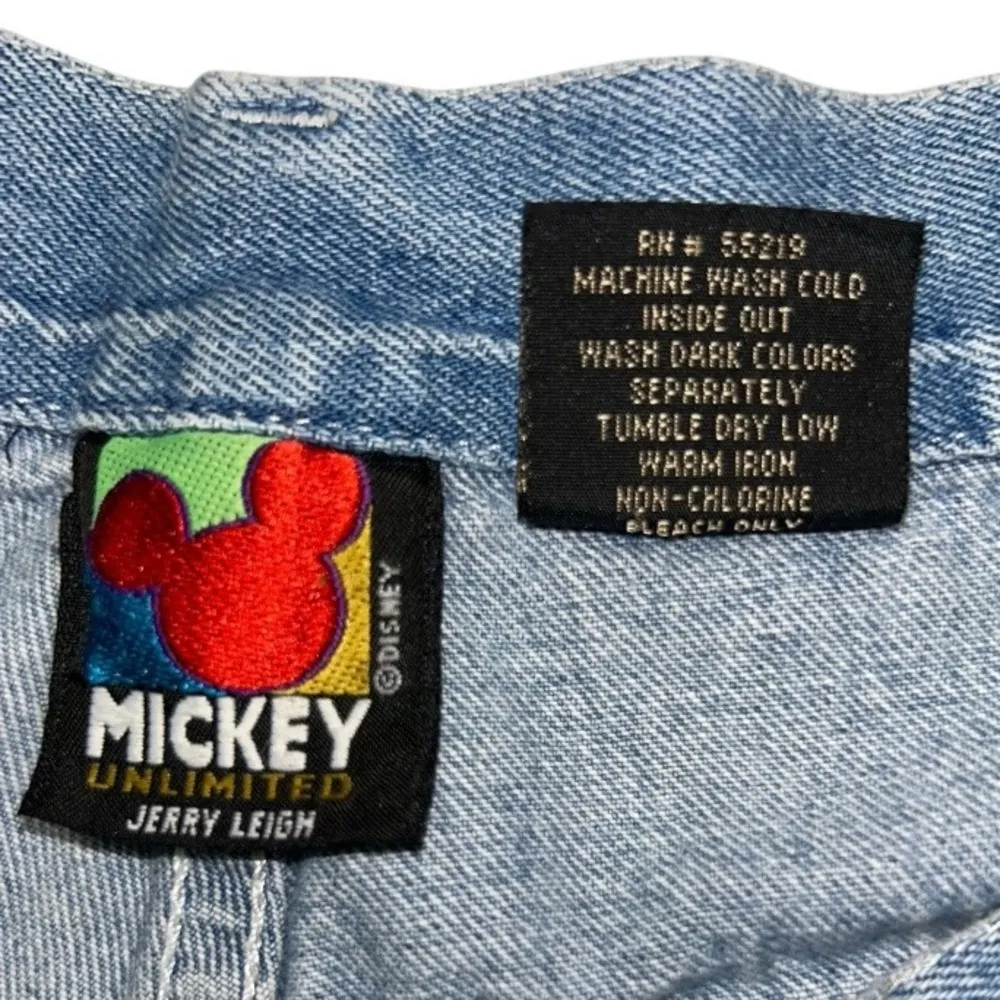 Vintage Mickey & Minnie Mouse Denim Shorts Size 5 Jerry Leigh 100% Cotton. - Image 9