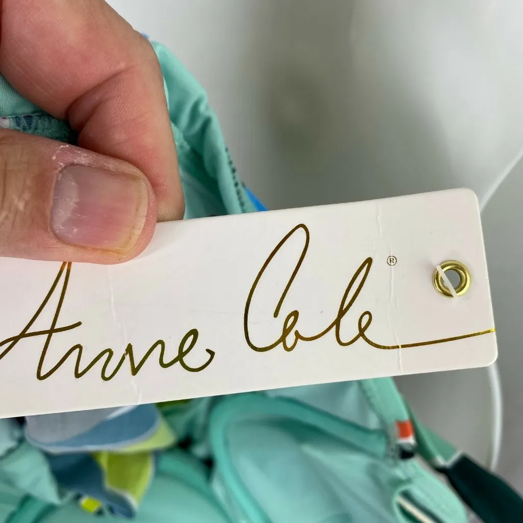 Anne Cole $74 Printed Twist Front Underwire Tankini Swim Top Size 34B/32C - Image 6