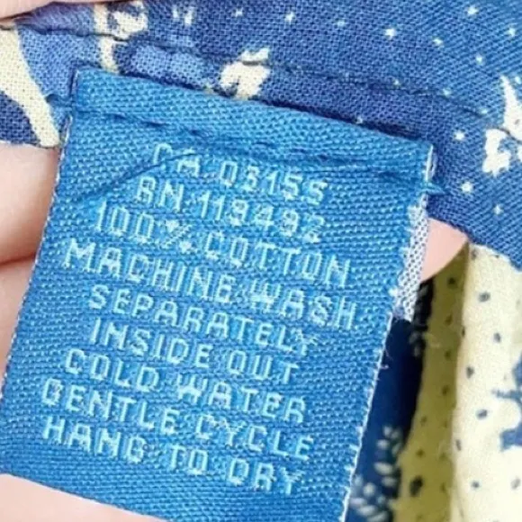 April Cornell Prairie Calico Faux Patchwork Midi Dress Size Xl Blue - Image 11