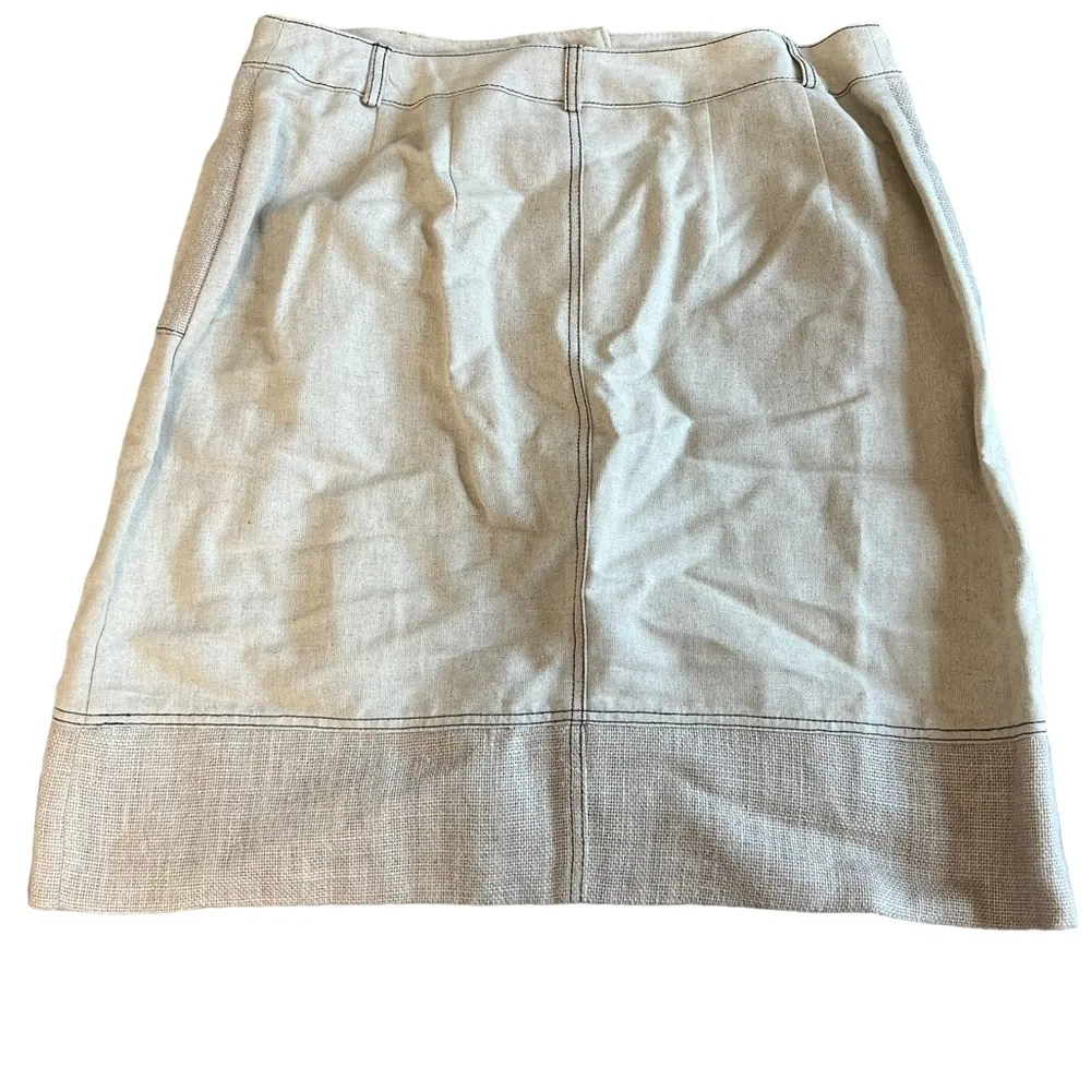 Harve Benard - Vintage Khaki Linen‎ Skirt - Image 3