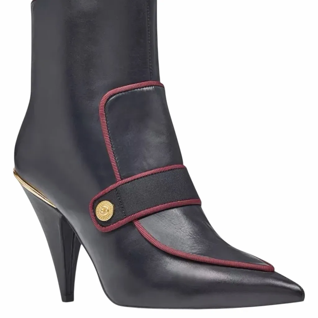 Nine West Westham Black Pointy Toe Heeled Booties Boots size 8 - Image 3