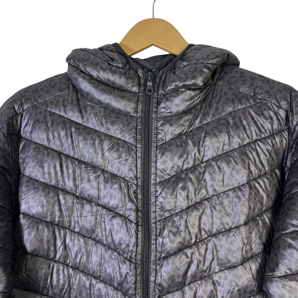 OFFLINE by Aerie Leopard Print Quilted Packable Puffer Jacket Womens XS Brown - Image 3
