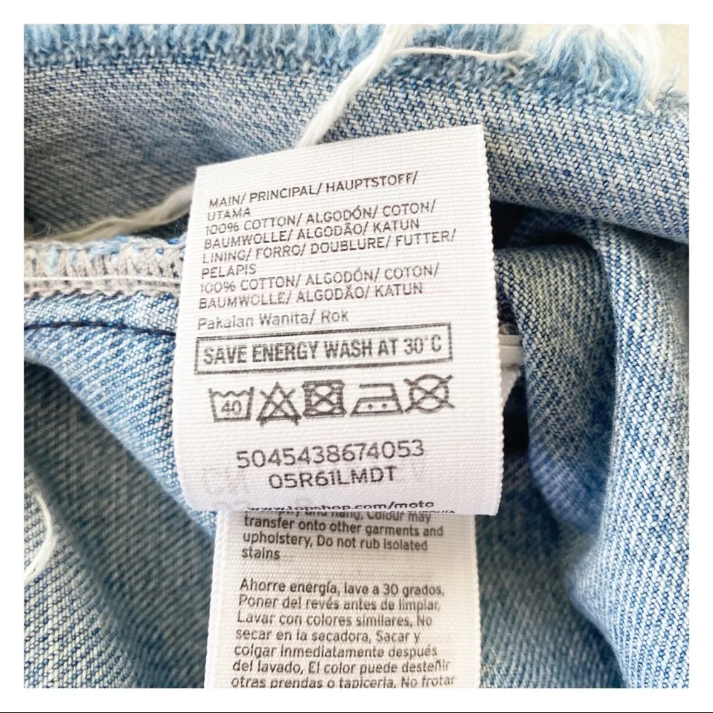 Topshop MOTO Denim Mini Skirt - Image 9