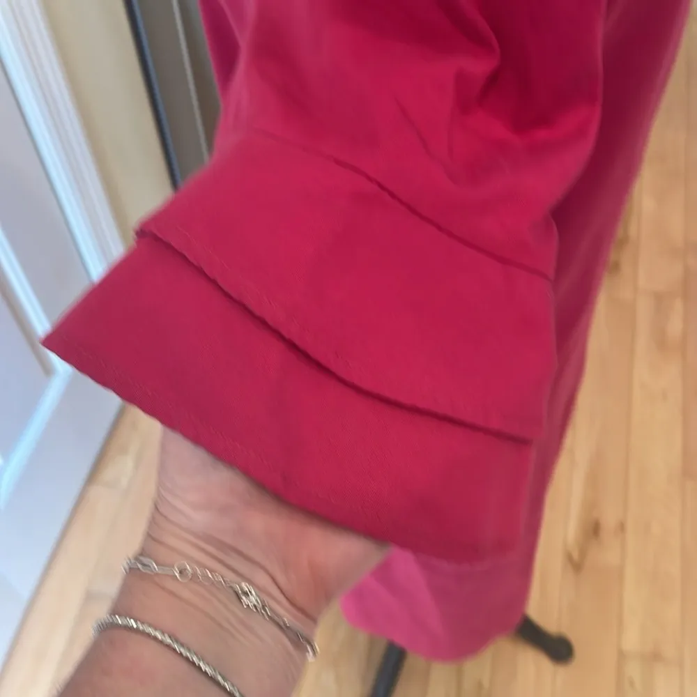 Tommy Bahama pink papaya v-neck lanailette flutter sleeve shift dress - Image 9