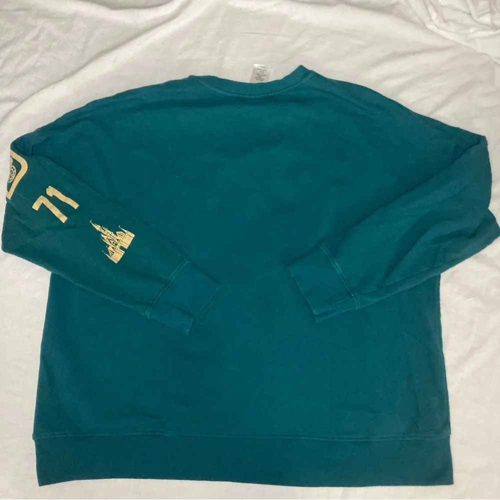 Walt Disney Parks Castle Theme Park Crewneck Sweatshirt Size XXL Blue - Image 2