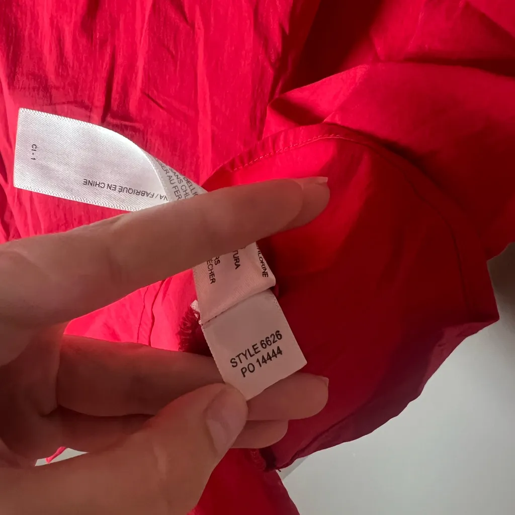 Eloquii Red Bow Detail Short Sleeve Blouse Holiday Festive Cotton Blend Size 16 - Image 4