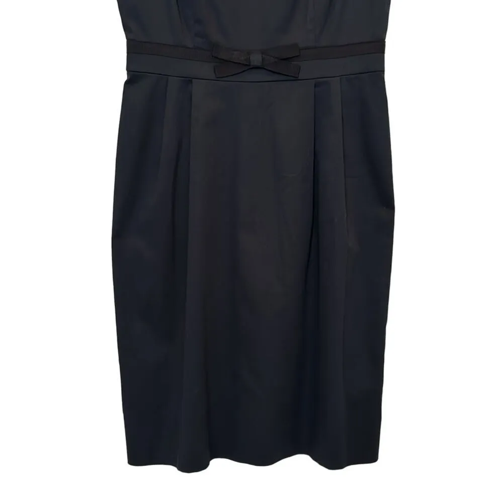 Kate Spade Black Sleeveless Bow Waist Sheath Dress Size 4 - Image 5