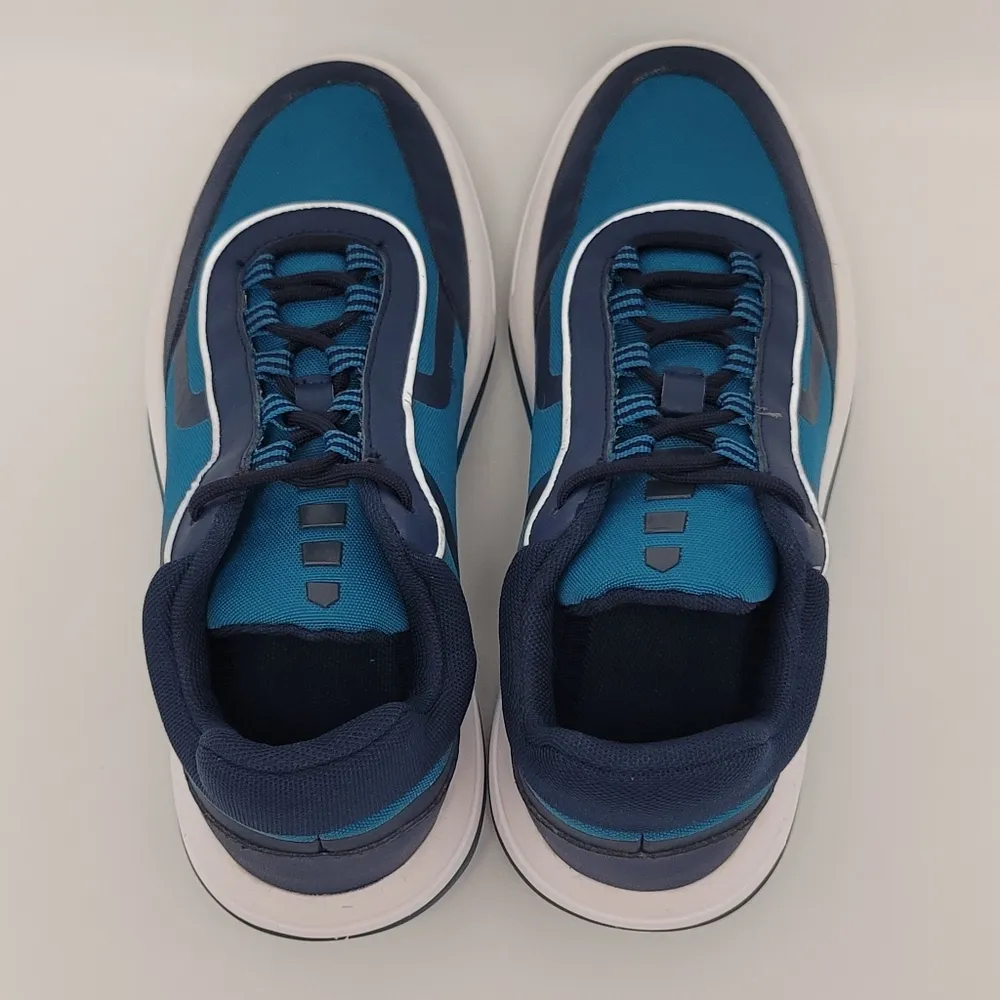 Lands End Women's Blue White Canvas Lace Up Action Runner Sneakers Size 9B - Image 2