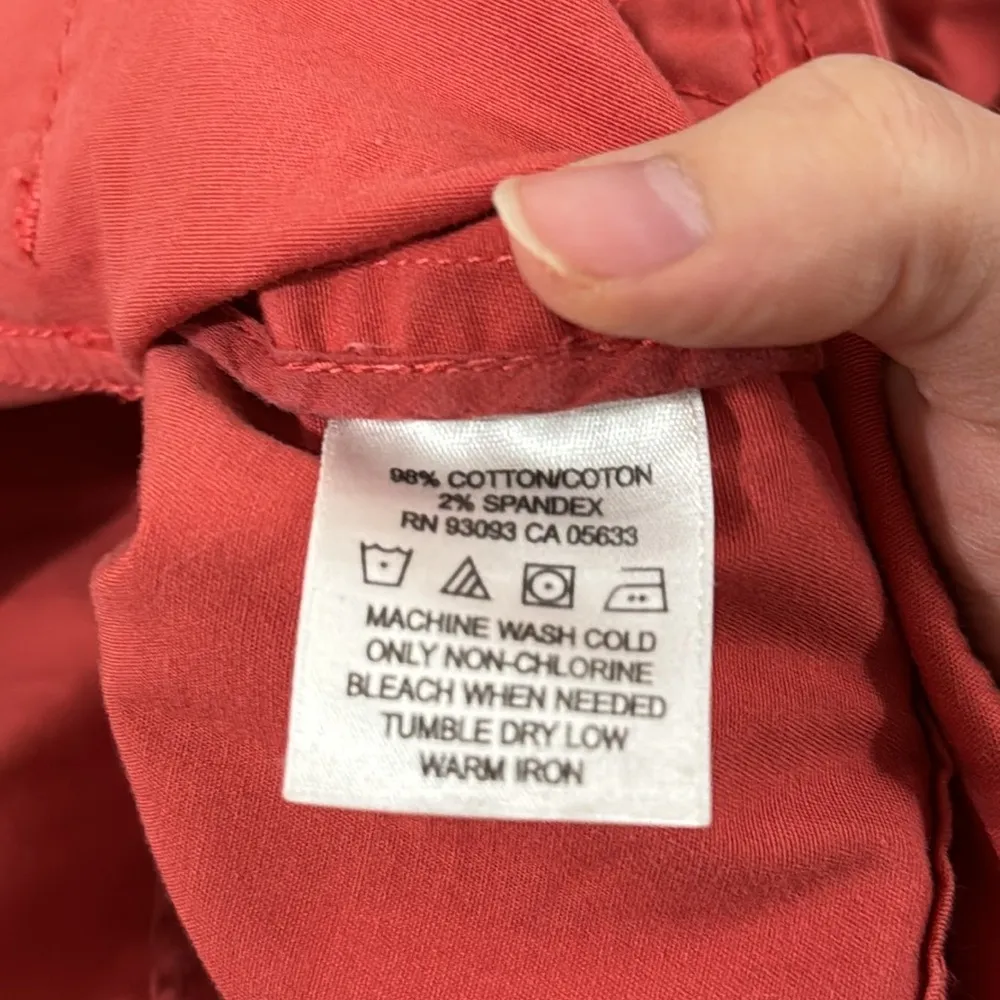 Nic + Zoe coral utility two chunky button flap pocket cotton blend blazer size L - Image 12