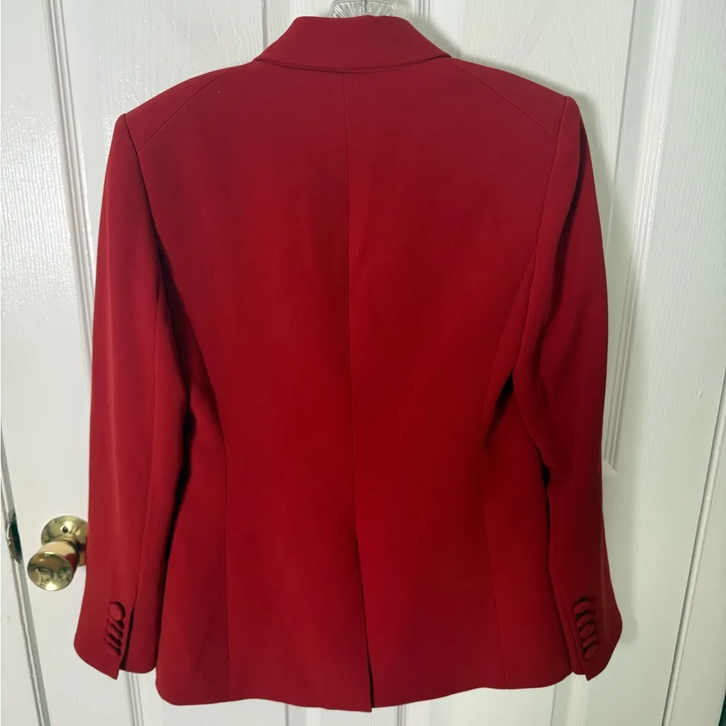 Veronica Beard Long and Lean Dickey Jacket in Crimson Red 4 - Image 4