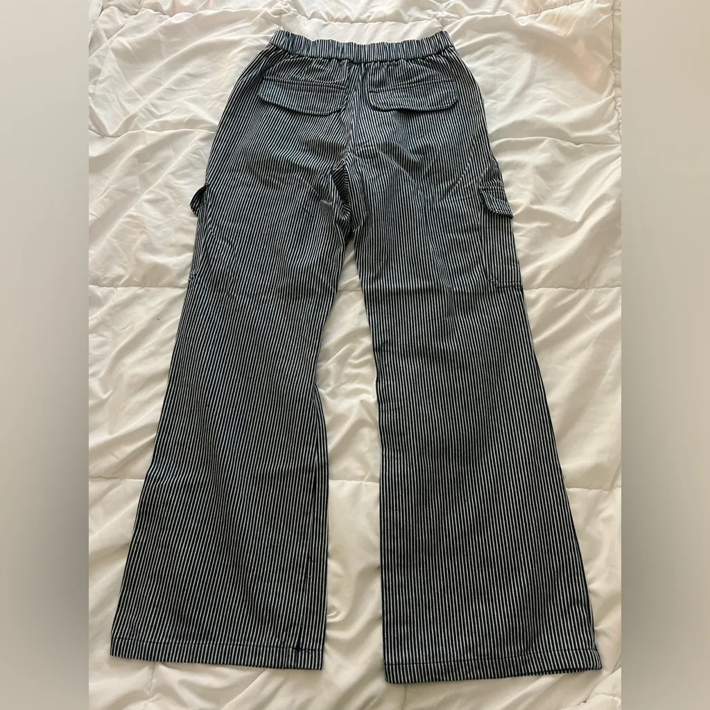 Pinstripe cargo jeans Blue - Image 2