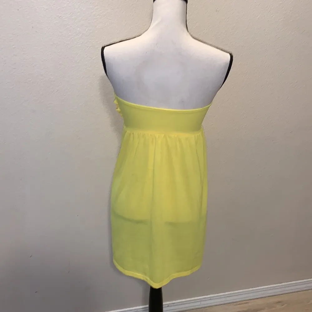 OP Ocean Pacific yellow ruffle strapless summer dress - Image 5